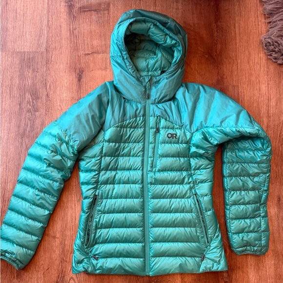 Outdoor Research Jackets & Blazers - Outdoor Research Teal Hooded Down Ski Jacket